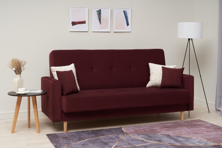 Диван книжка Фиеста Лайт бордовый