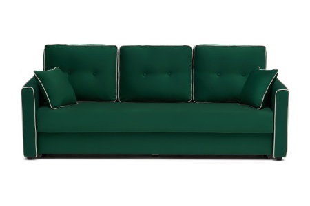Диван еврокнижка Леон 3-х местный изумрудный