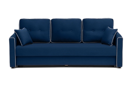 Диван еврокнижка Леон 3-х местный темно-синий