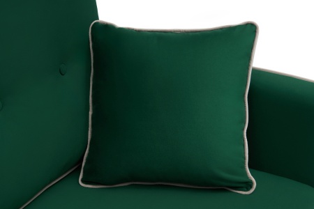 Диван еврокнижка Леон 3-х местный изумрудный