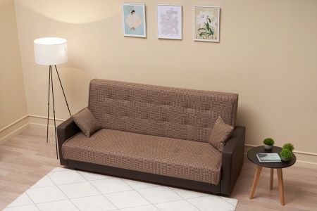 Диван книжка Лондон рогожка микс коричневая