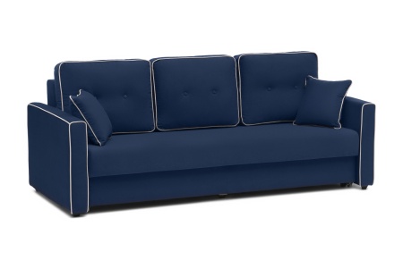 Диван еврокнижка Леон 3-х местный темно-синий