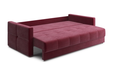 Диван еврокнижка Вита 3-х местный бордовый