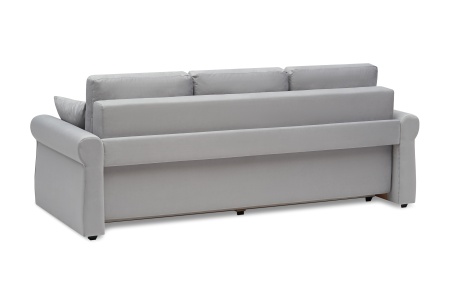 Диван еврокнижка Лира 3-х местный серый