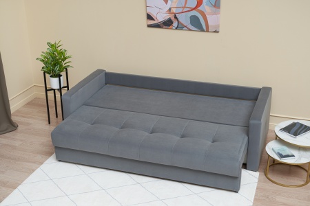 Диван еврокнижка Вита 3-х местный темно-серый