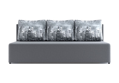 Диван еврокнижка Нексус серый / город серый