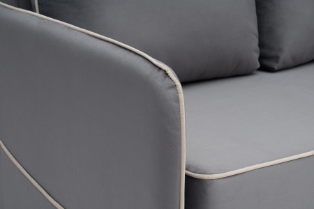 Диван еврокнижка Энерджи 3-х местный темно-серый