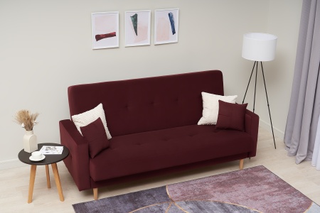 Диван книжка Фиеста Лайт бордовый