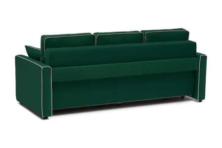 Диван еврокнижка Леон 3-х местный изумрудный