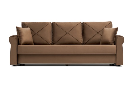 Диван еврокнижка Лира 3-х местный коричневый