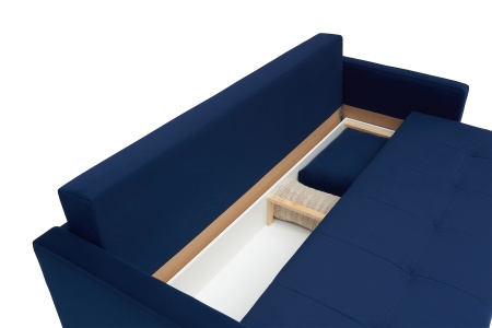 Диван еврокнижка Вита 3-х местный темно-синий