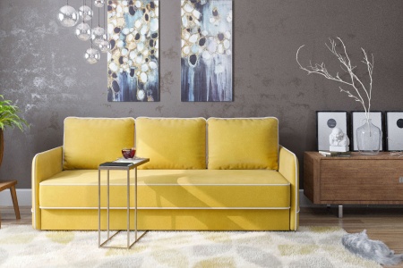 Диван еврокнижка Энерджи 3-х местный горчичный