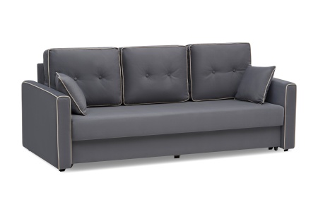 Диван еврокнижка Леон 3-х местный темно-серый