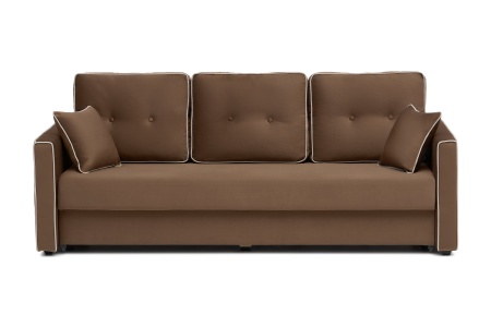Диван еврокнижка Леон 3-х местный коричневый