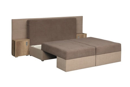 Диван трансформер Даллас коричневый / бежевый