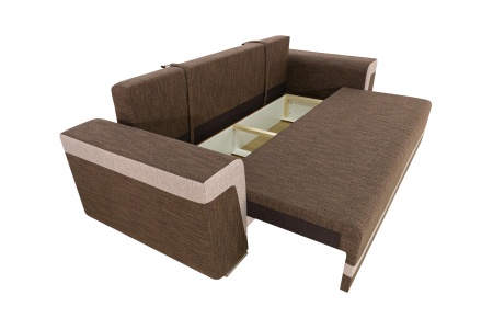 Диван еврокнижка Марракеш коричневый / бежевый