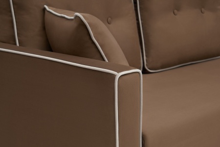 Диван еврокнижка Леон 3-х местный коричневый