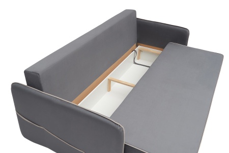 Диван еврокнижка Энерджи 3-х местный темно-серый