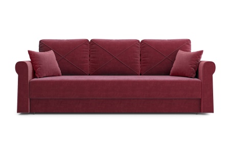 Диван еврокнижка Лира 3-х местный бордовый