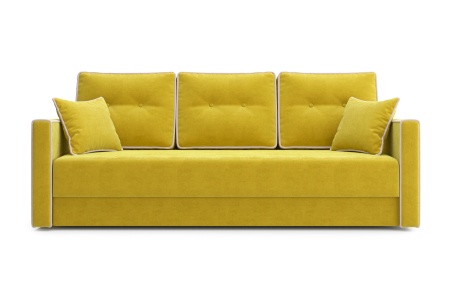Диван еврокнижка Леон 3-х местный горчичный