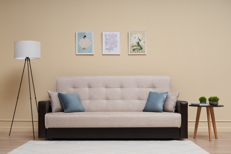 Диван книжка Лондон рогожка бежевая