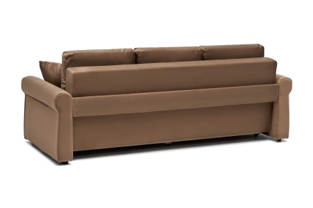 Диван еврокнижка Лира 3-х местный коричневый