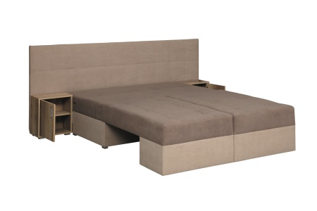 Диван трансформер Даллас коричневый / бежевый