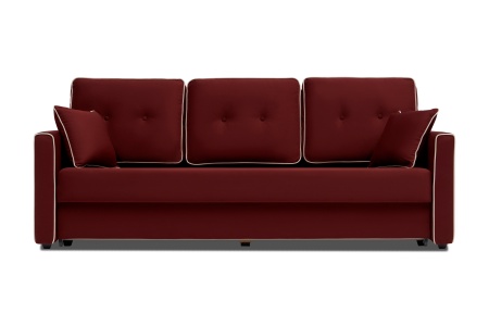 Диван еврокнижка Леон 3-х местный бордовый