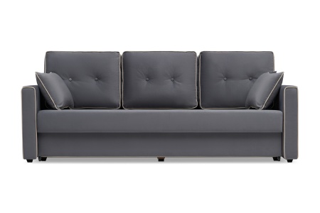 Диван еврокнижка Леон 3-х местный темно-серый