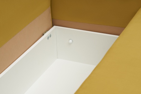 Диван тик-так Сохо 3-х местный горчичный