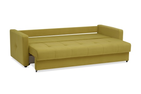 Диван еврокнижка Вита 3-х местный горчичный