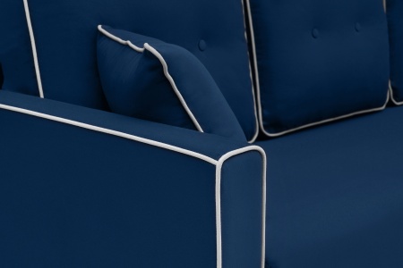 Диван еврокнижка Леон 3-х местный темно-синий