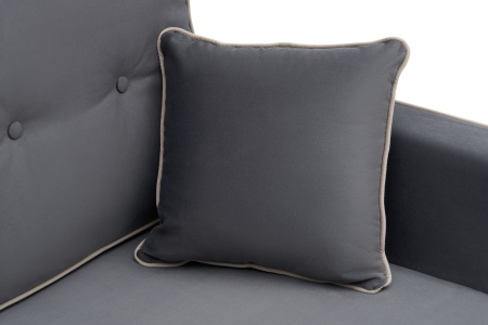 Диван еврокнижка Леон 3-х местный темно-серый