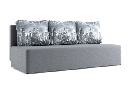 Диван еврокнижка Нексус серый / город серый