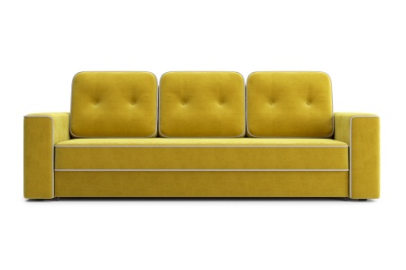 Диван еврокнижка Берген 3-х местный горчичный