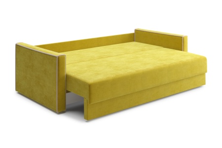 Диван еврокнижка Леон 3-х местный горчичный