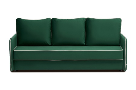 Диван еврокнижка Энерджи 3-х местный изумрудный