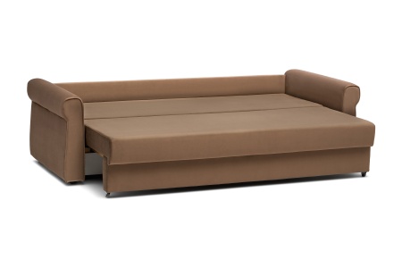Диван еврокнижка Лира 3-х местный коричневый