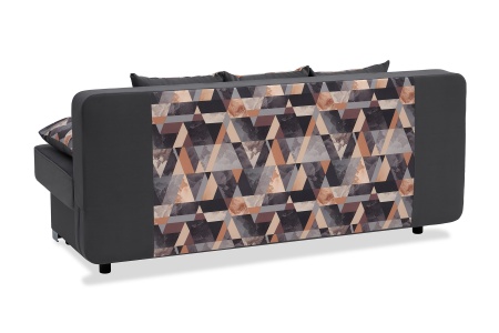 Диван еврокнижка Арвен темно-серый / принт Snow Brown