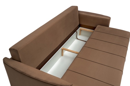 Диван еврокнижка Колибри 3-х местный коричневый