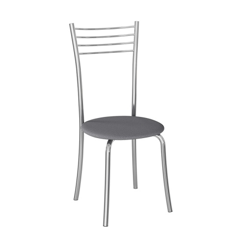 Комплект стульев Кассия (4 шт), хром рогожка серая