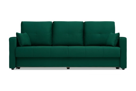 Диван еврокнижка Вита 3-х местный изумрудный