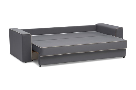 Диван еврокнижка Берген 3-х местный темно-серый