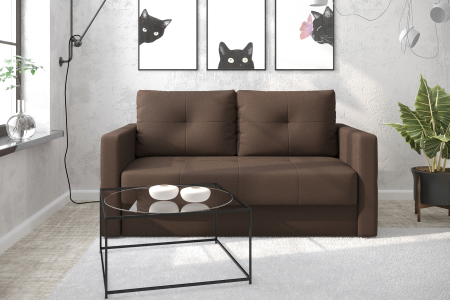 Диван шагающая еврокнижка Вита коричневый