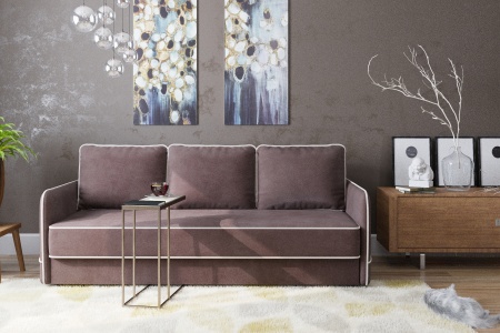 Диван еврокнижка Энерджи 3-х местный коричневый