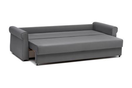Диван еврокнижка Лира 3-х местный темно-серый