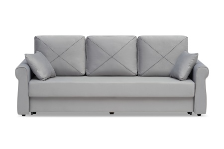 Диван еврокнижка Лира 3-х местный серый
