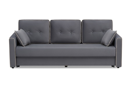 Диван еврокнижка Леон 3-х местный темно-серый